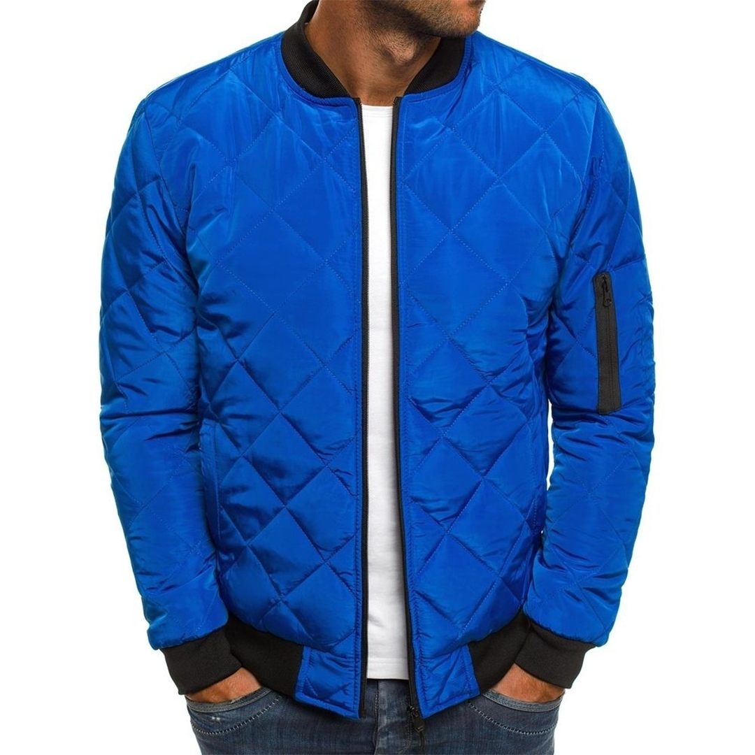 Blouson Hiver Homme Matelassé avec Poches Warm et Confortable