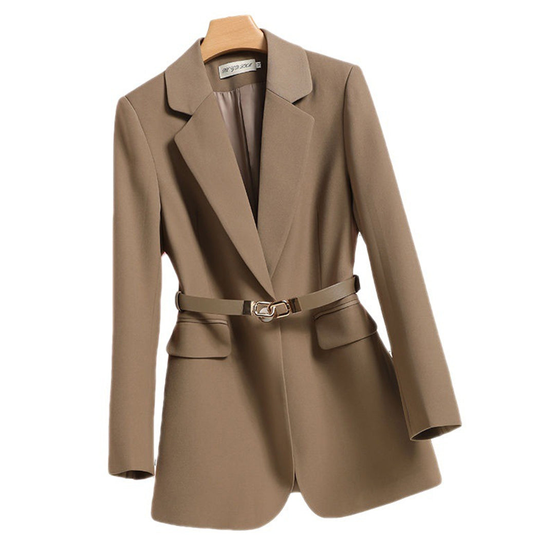 Lisa - Blazer long et élégant avec ceinture pour femmes