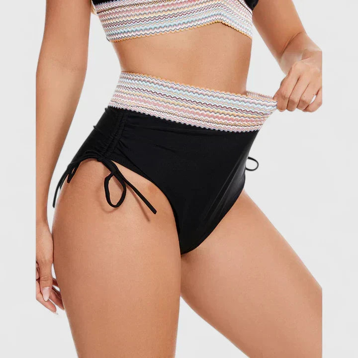 Bikini Deux Pièces Femme Crochet Liens Latéraux Col V Halter