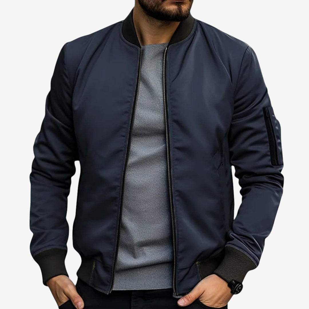 Veste Homme Chic à Manches Longues Col Montant - PanierRoyale