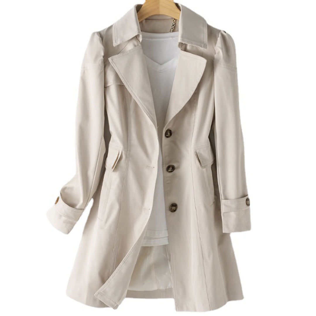 Manteau Femme Trench Classique Beige Doublé