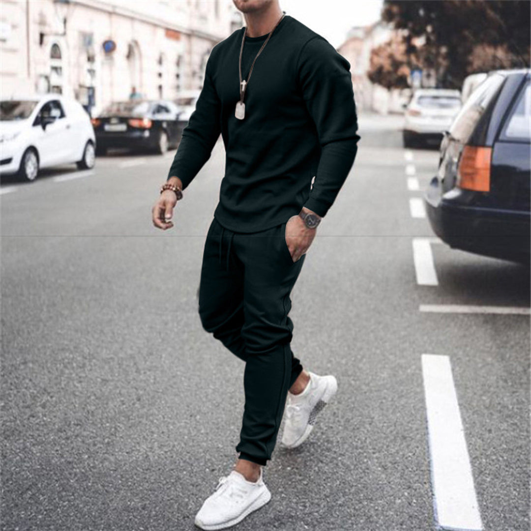 Costume Homme Deux Pièces Élégant avec Chemise et Pantalon Large