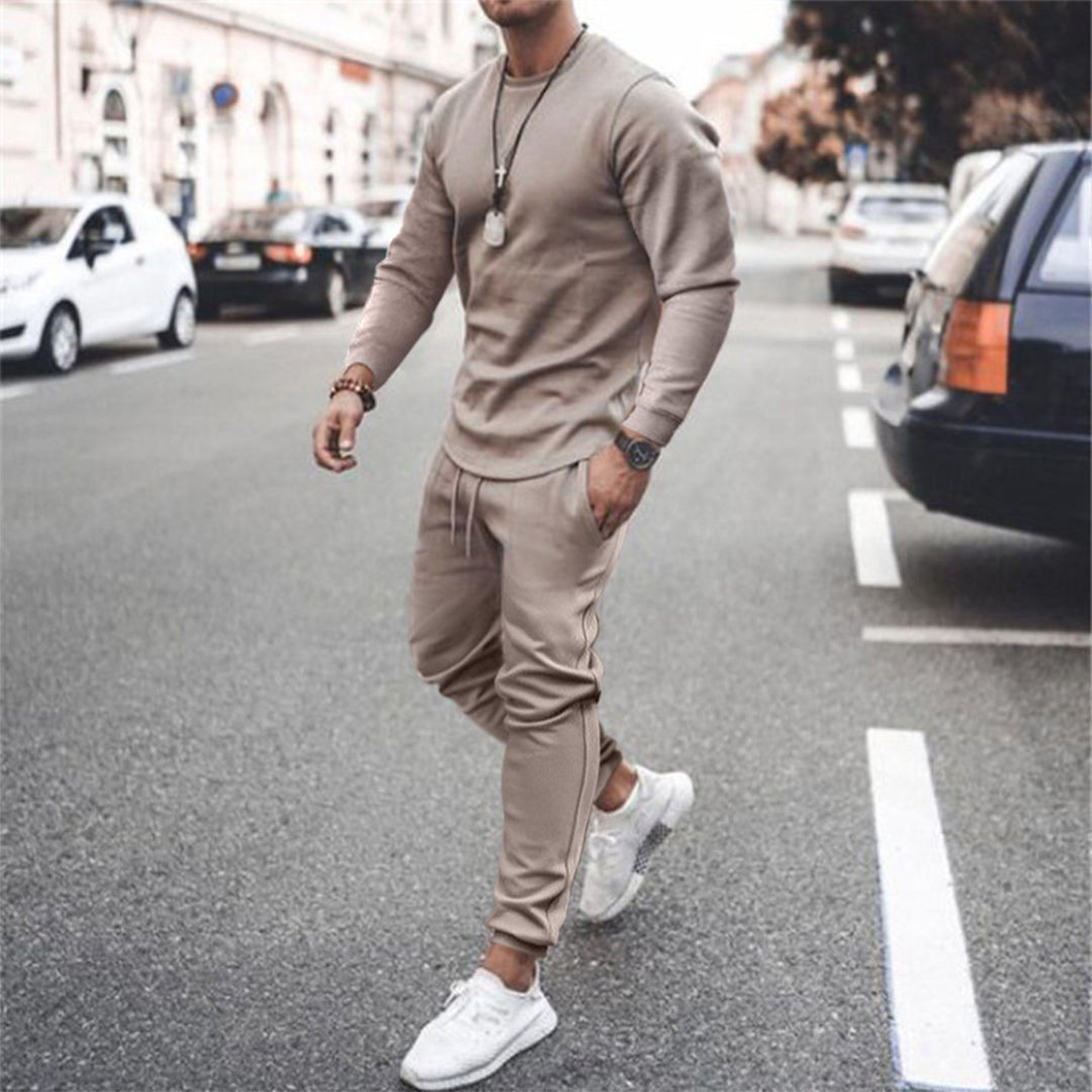 Costume Homme Deux Pièces Élégant avec Chemise et Pantalon Large