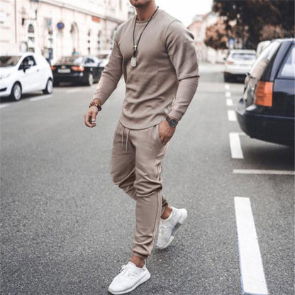 Costume Homme Deux Pièces Élégant avec Chemise et Pantalon Large