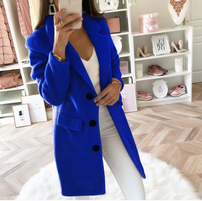 Manteau femme en laine rouge élégant