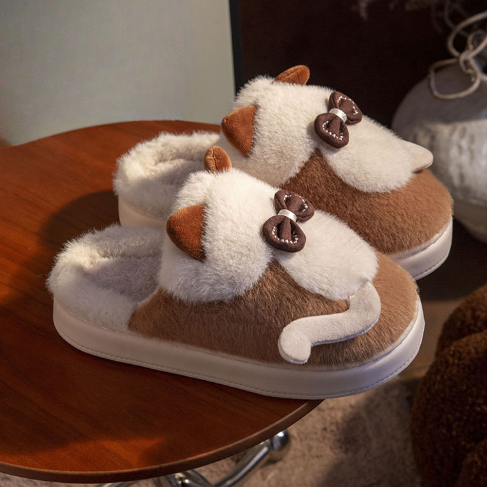 NATALY - Chaussons d'hiver en peluche pour femmes