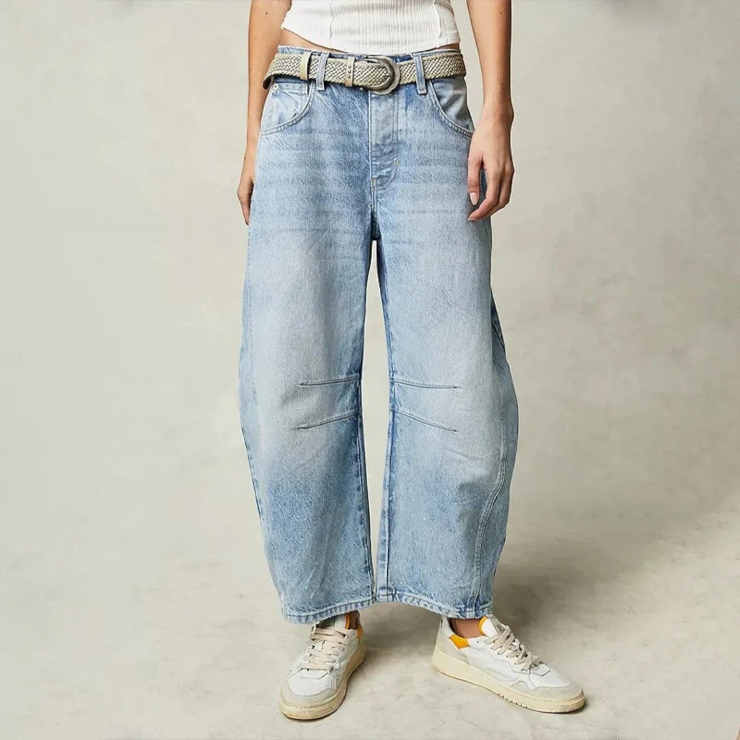 Pantalon Femme Décontracté Jeans Élargi