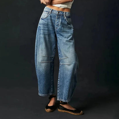 Pantalon Femme Décontracté Jeans Élargi