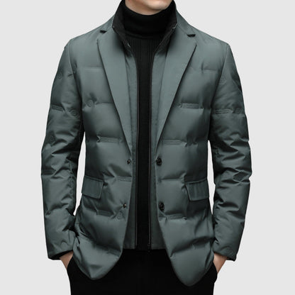 Blazer Homme Matelassé Doublure Chaude Revers Classique