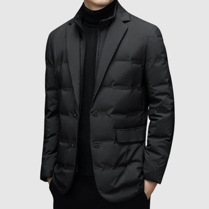 Blazer Homme Matelassé Doublure Chaude Revers Classique