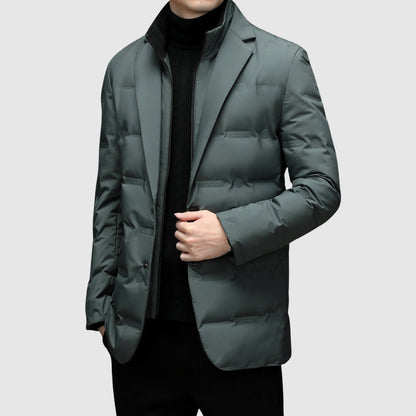 Blazer Homme Matelassé Doublure Chaude Revers Classique