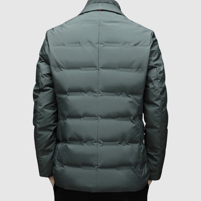Blazer Homme Matelassé Doublure Chaude Revers Classique
