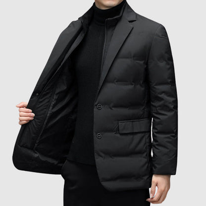 Blazer Homme Matelassé Doublure Chaude Revers Classique