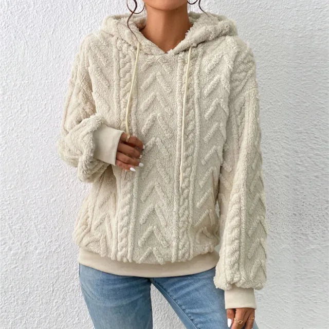 Sweat Capuche Femme Hiver Chaud et Élégant - PanierRoyale