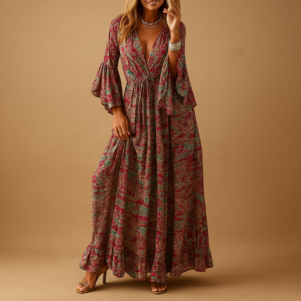 Robe de Soirée Chic Manches Longues et Élégante - PanierRoyale
