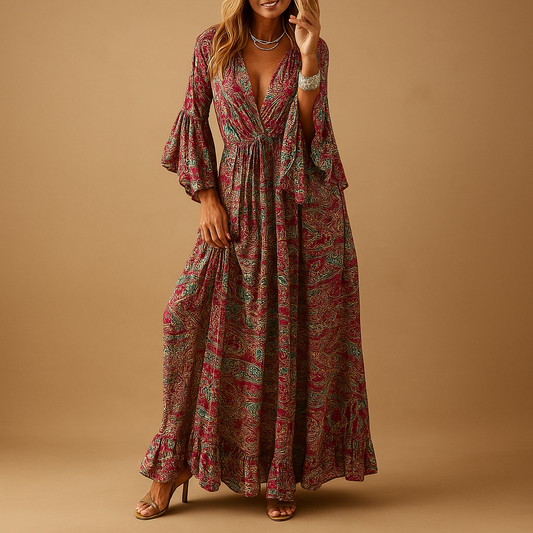 Robe de Soirée Chic Manches Longues et Élégante - PanierRoyale