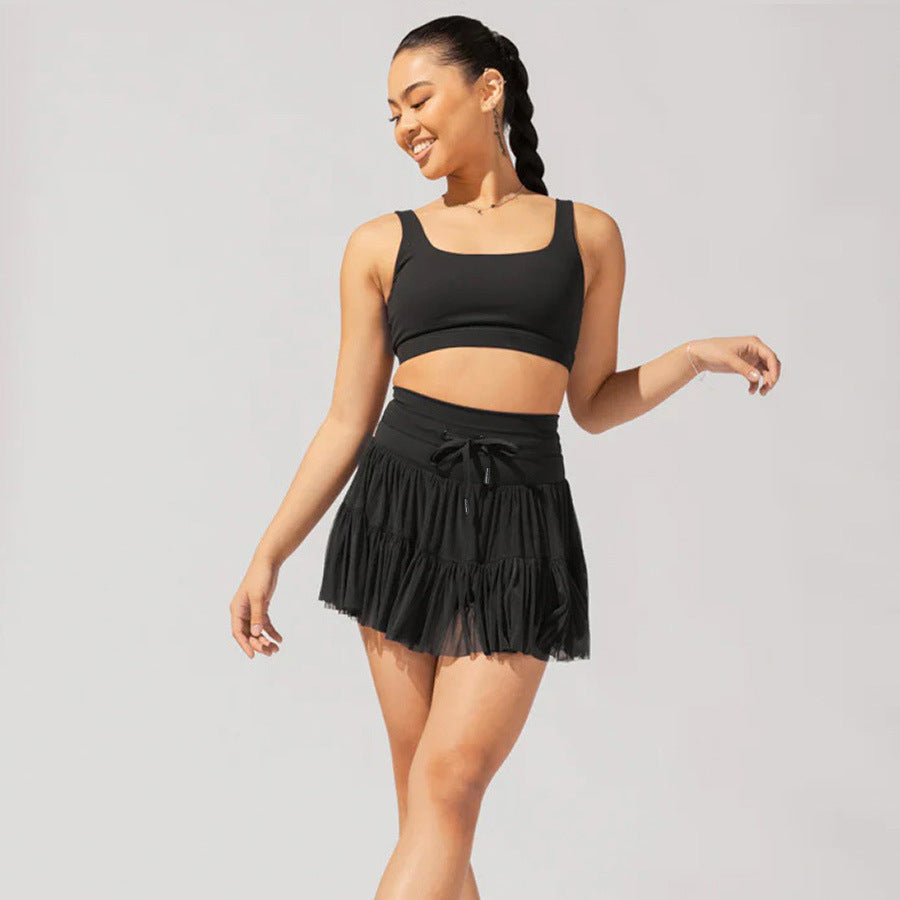 Jupe Short Femme Marine Élastique avec Poches