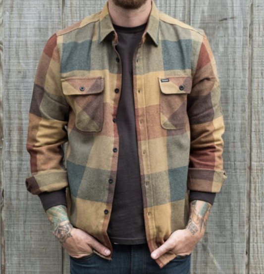 Chemise Flanelle Homme Hiver Manches Longues Chaudes - PanierRoyale