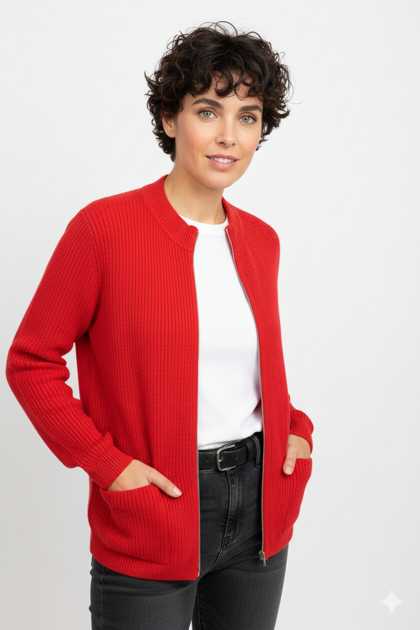 Veste Zippée Femme Confortable et Élégante