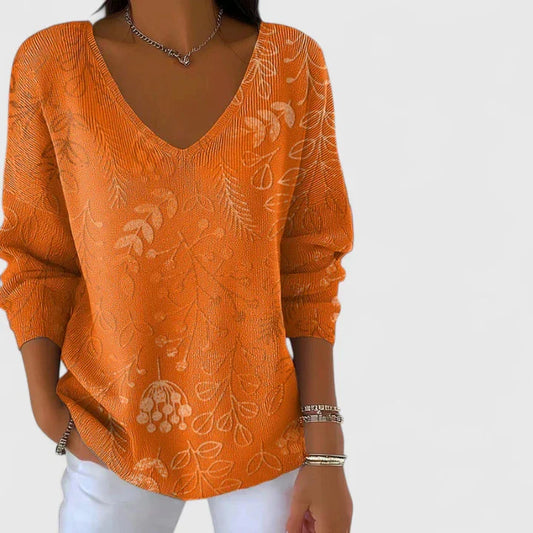Débardeur Femme Décolleté V avec Imprimé Fleur - BerlinGlamour