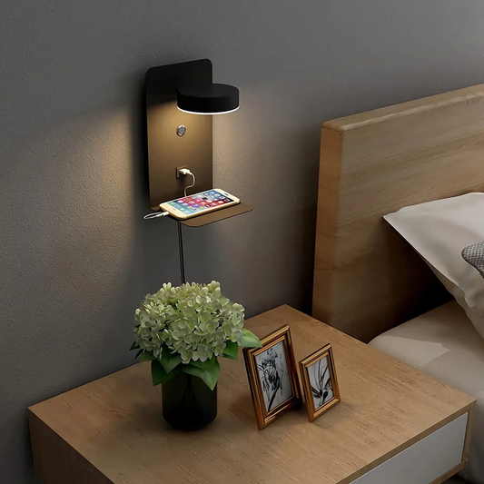 Lampe murale LED avec Prise USB et Télécommande - PanierRoyale