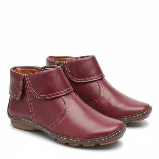 Bottes Femme Imperméables en Cuir avec Semelle Antidérapante - PanierRoyale