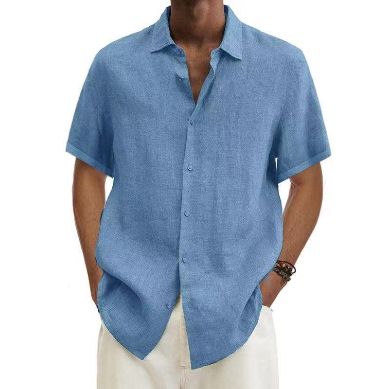 Chemise Homme Léger Manches Courtes pour Été