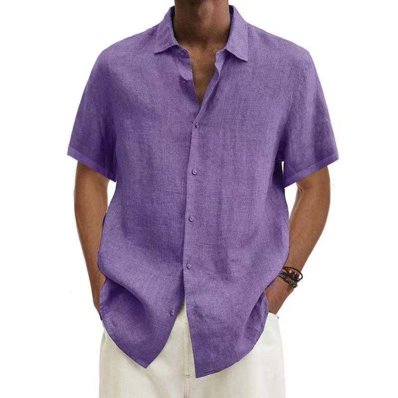 Chemise Homme Léger Manches Courtes pour Été