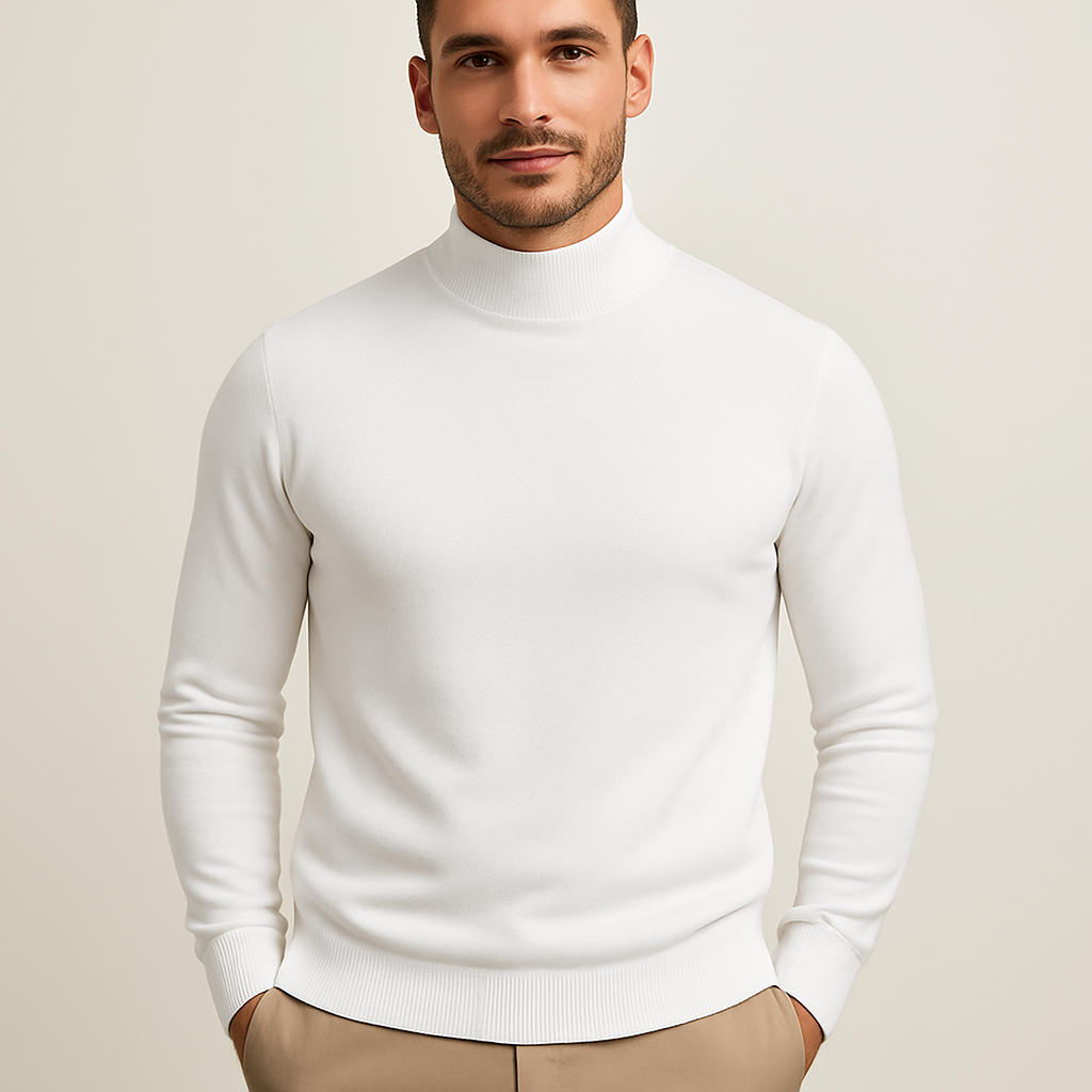 Pull Homme Col Roulé Doux et Élégant en Laine - PanierRoyale