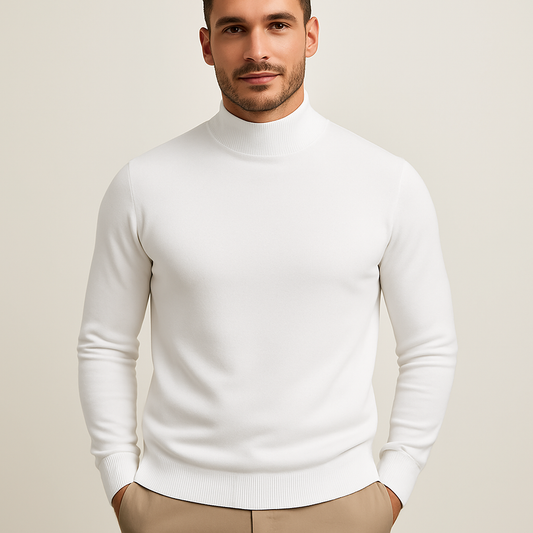 Pull Homme Col Roulé Doux et Élégant en Laine - PanierRoyale