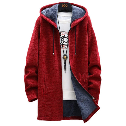Parka Homme Hivernal avec Capuche et Fermeture Éclair Imperméable