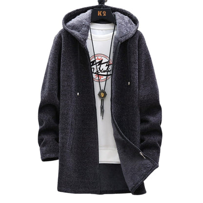 Parka Homme Hivernal avec Capuche et Fermeture Éclair Imperméable