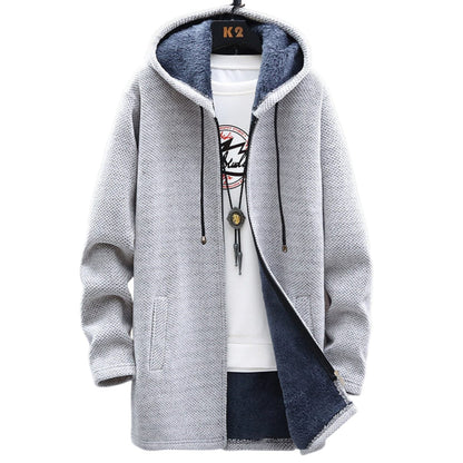 Parka Homme Hivernal avec Capuche et Fermeture Éclair Imperméable