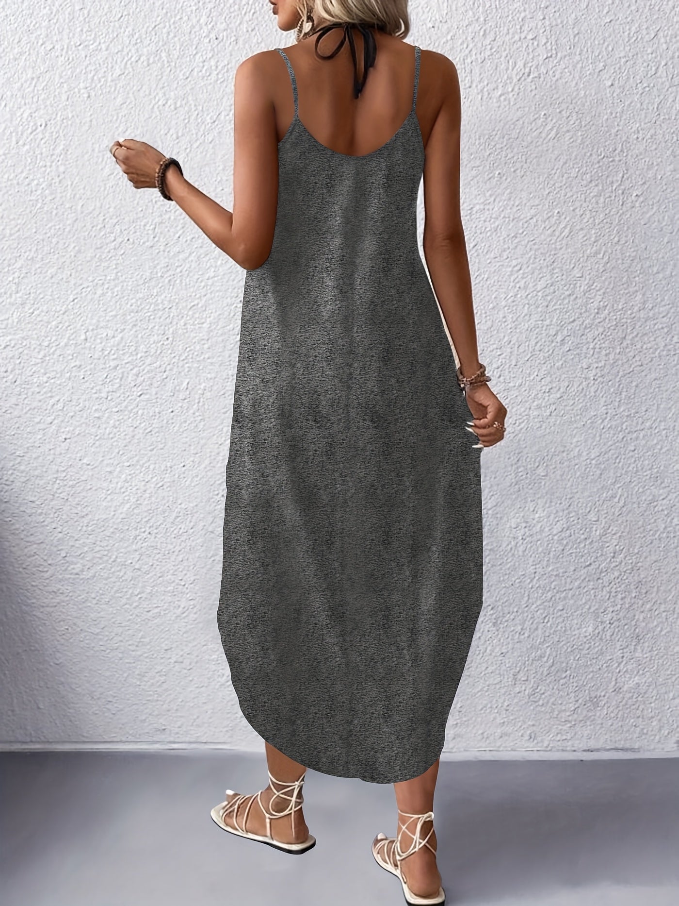 Lettriva™ – Robe Longue Légère Sans Manche à Imprimé pour Été Chic