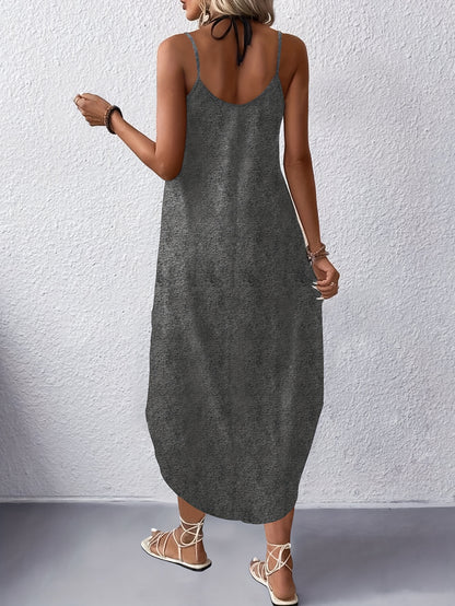 Lettriva™ – Robe Longue Légère Sans Manche à Imprimé pour Été Chic