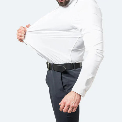 Chemise Homme Classique à Manches Longues Col Italien - PanierRoyale