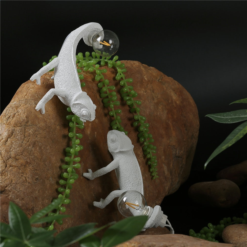Lézaria™ – Lampe de Table Design en Résine Animal Originale