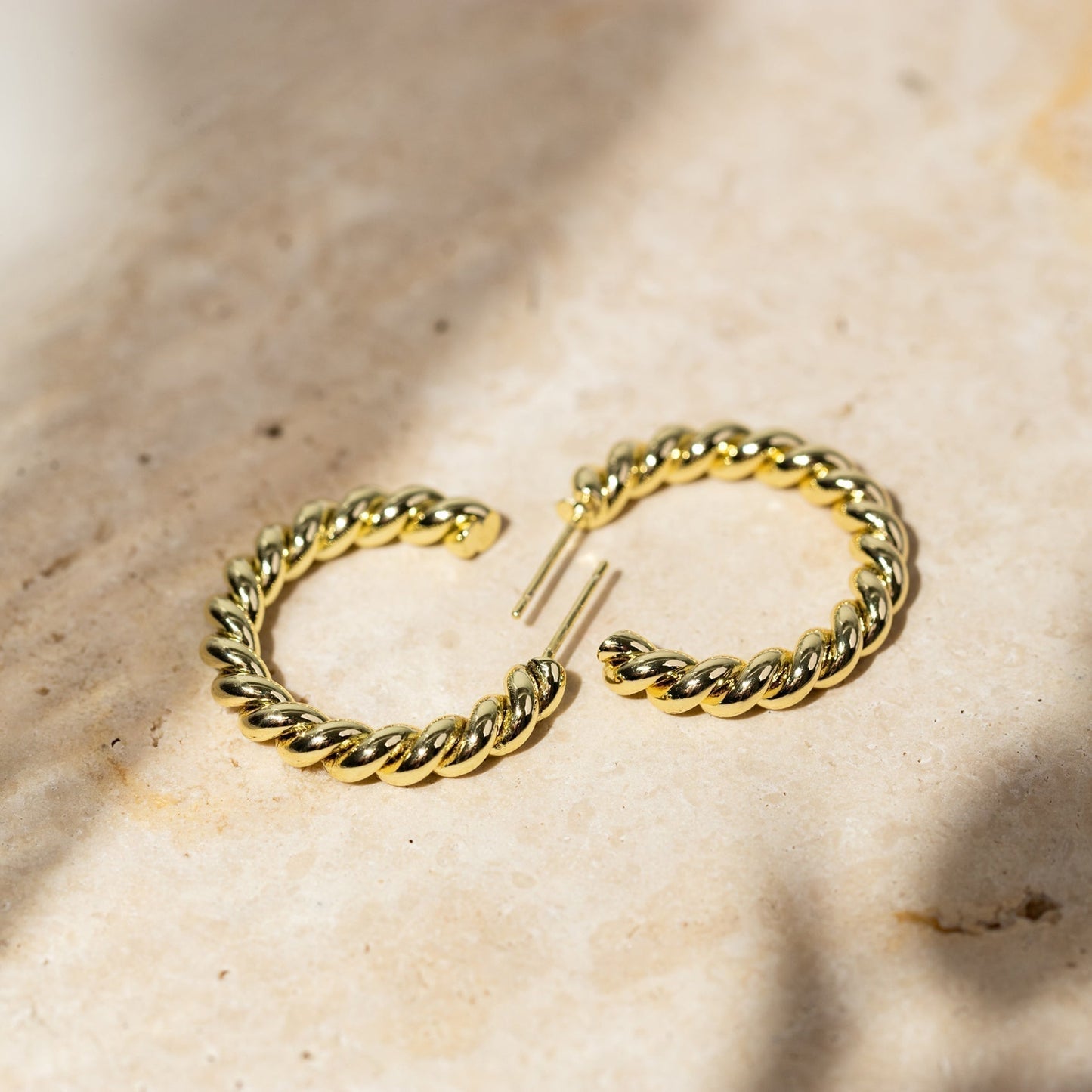 Boucles d’oreilles Femme Effet Corde Style Élégant Intemporel