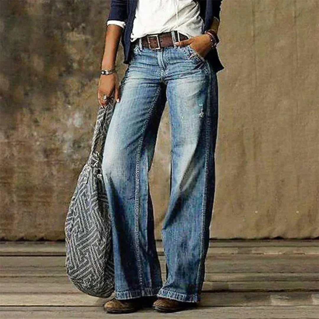 Jean Détente Féminin Slim Fit - Style Chic Rétro