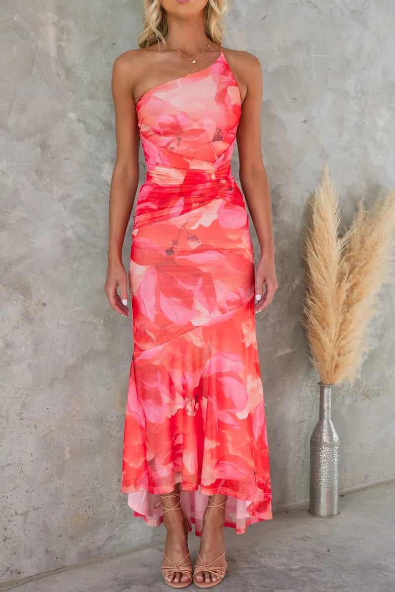 Robe Longue Élégante à Fleurs pour Femme - PanierRoyale