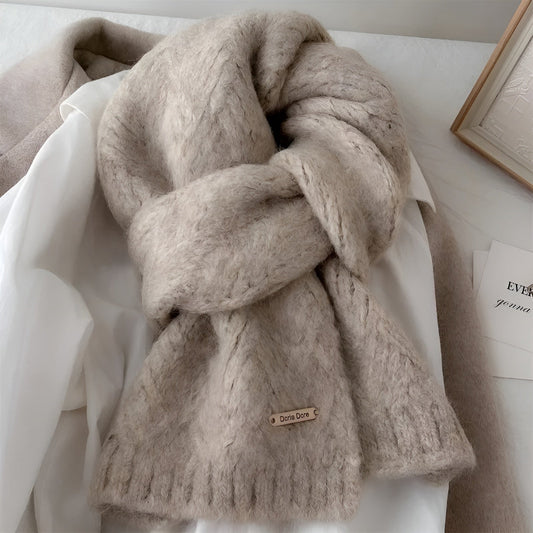 Écharpe Femme Maille Douce Mélange Laine Confortable - PanierRoyale