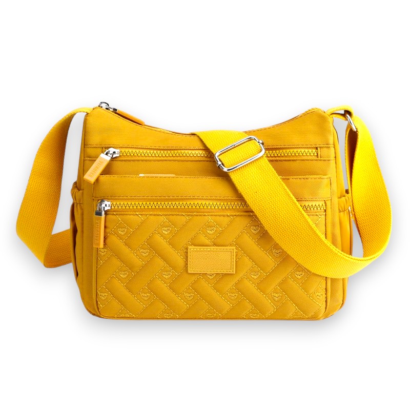 Sac à dos Nylon Bleu Marine Étanche avec Poches Zippées