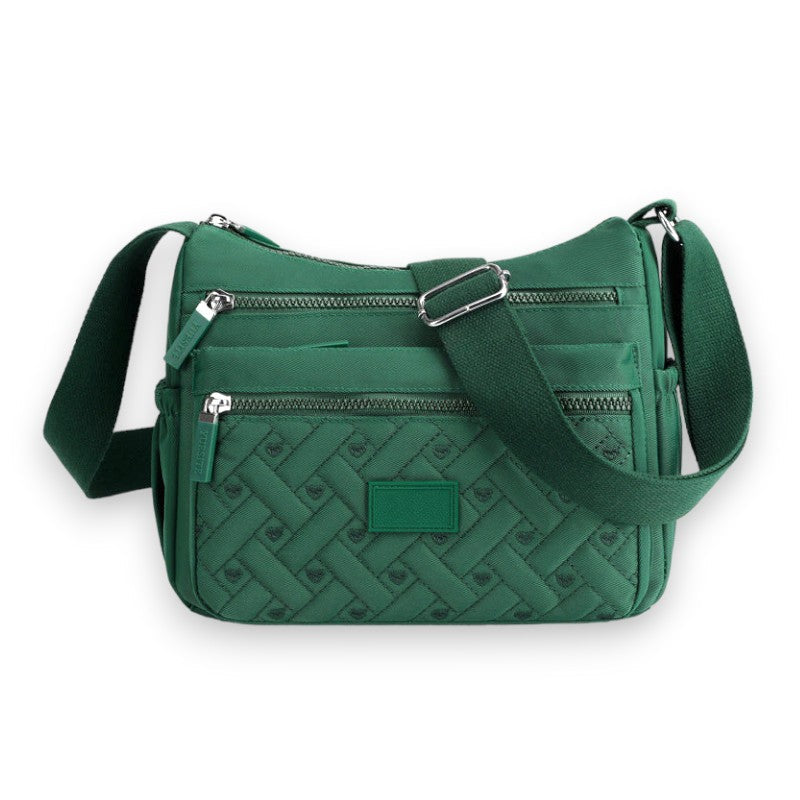 Sac à dos Nylon Bleu Marine Étanche avec Poches Zippées