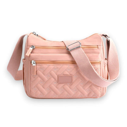 Sac à dos Nylon Bleu Marine Étanche avec Poches Zippées