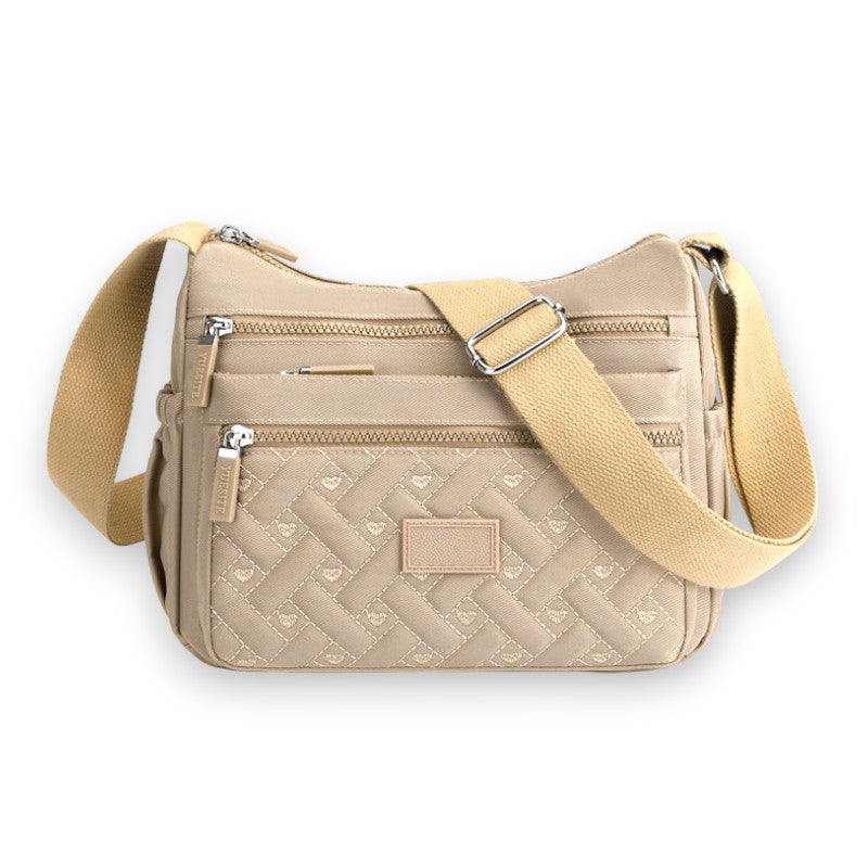 Sac à dos Nylon Bleu Marine Étanche avec Poches Zippées