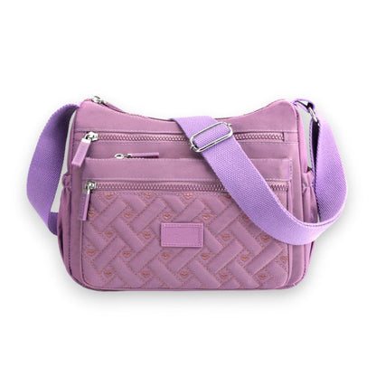Sac à dos Nylon Bleu Marine Étanche avec Poches Zippées