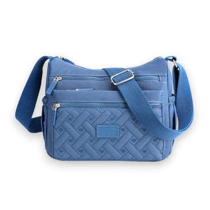 Sac à dos Nylon Bleu Marine Étanche avec Poches Zippées