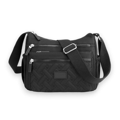 Sac à dos Nylon Bleu Marine Étanche avec Poches Zippées