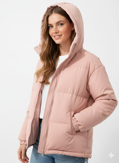 Manteau Hiver Femme Chic avec Capuche et Doublure Chaude - PanierRoyale