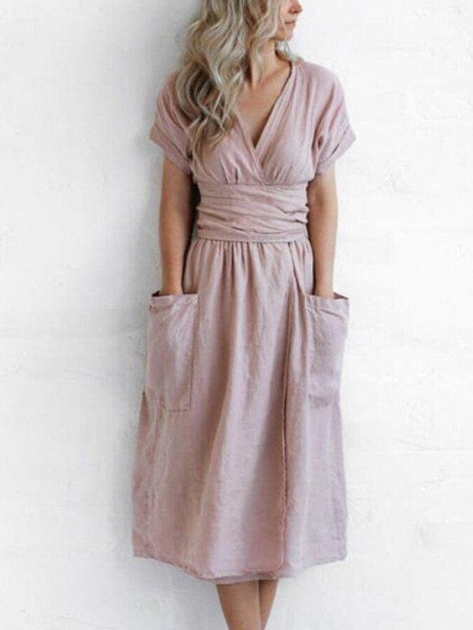 Robe Été Femme en Lin Léger et Élégante
